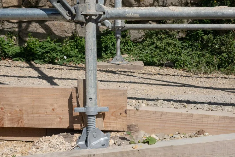 Steel Push Pier Installation